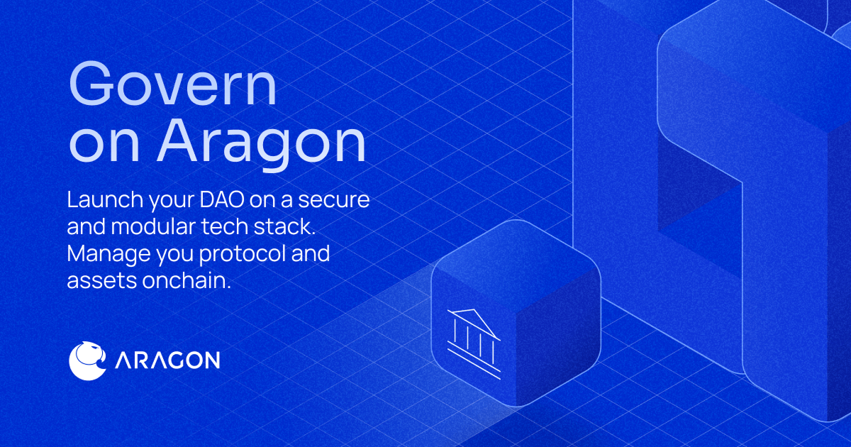 Aragon application banner showing the main interface